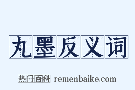 丸墨反义词是什么意思的图片